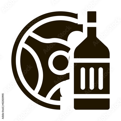 drunk driving icon Vector Glyph Illustration