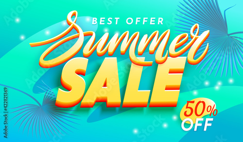 Summer sale banner or poster