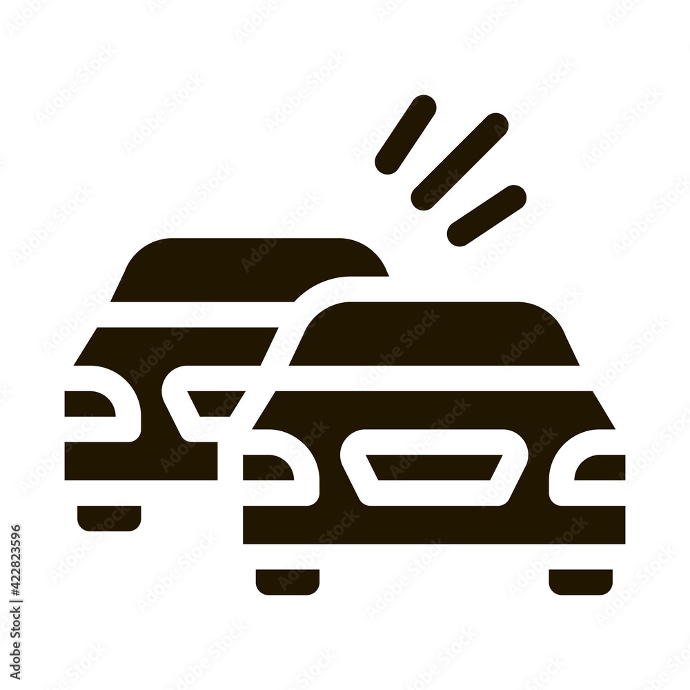overtaking previous car icon Vector Glyph Illustration overtaking previous car icon Vector Glyph Illustration