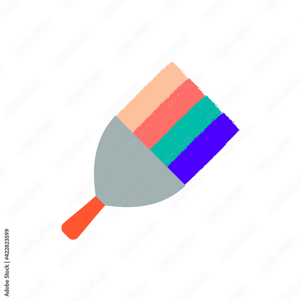 Spatula putty knife. Renovation symbol. Home repair, finishing works. Vector illustration isolated on white Spatula putty knife. Renovation symbol. Home repair, finishing works. Vector illustration isolated on white