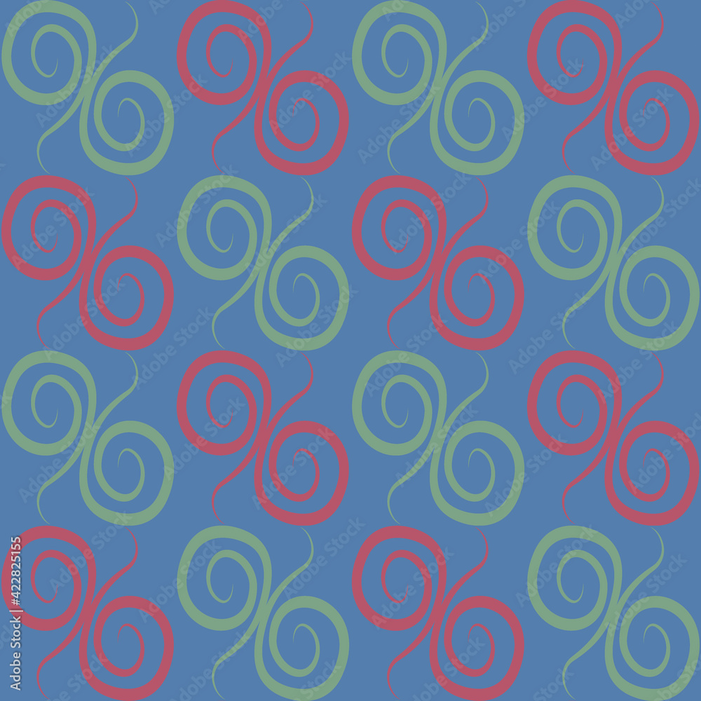 Seamless texture, pattern on a square background - colored curls. Abstraction. Background for a website or blog, wallpaper, textiles, packaging.