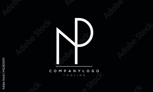 Abstract Letter Initial PN NP N P Vector Logo Design Template