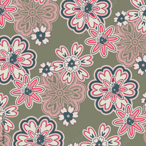 Watercolor Flower background.  Liberty style. fabric, covers, manufacturing, wallpapers, print, gift wrap.