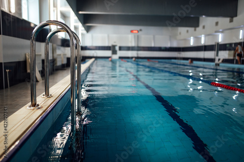 swimming pool for swimming in the gym. clean and cold water in the indoor pool © evgavrilov