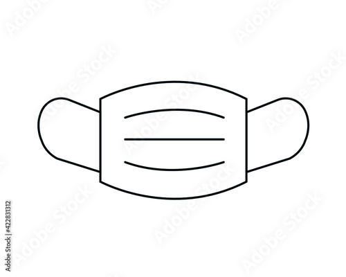 Mouth guard, Mask, Medicine Vector Icon Illustration