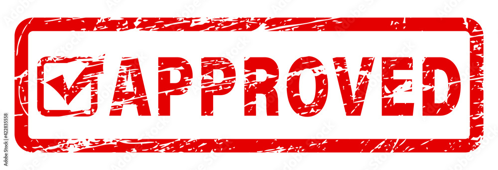 Red stamp Approved - on a white background Red stamp Approved - on a white background