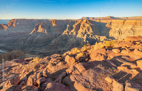 Amazing view of the Grand Canyon  near the Skywalk observation deck. Arizona. United States of America