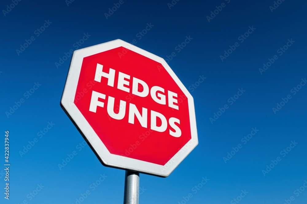 Stop traffic sign with Hedge Funds text in order to be better than professional on futures market Stop traffic sign with Hedge Funds text in order to be better than professional on futures market