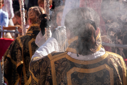 Tableau sur toile cuerpo de acólitos en la semana santa de Sevilla