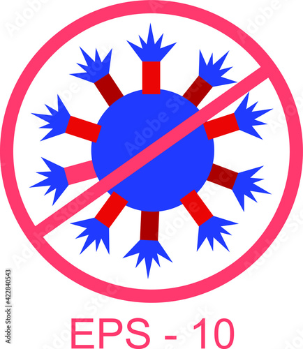 Coronavirus. Virus symbol image, colored COVID-19.
