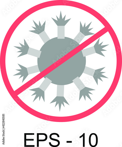 Coronavirus. Virus symbol image, colored COVID-19.