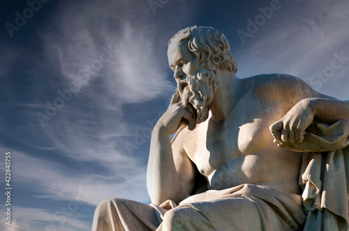 Canvas Print classic statue of Socrates