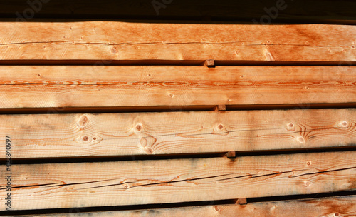 Drying of raw wood in a natural way under cover