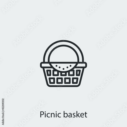 picnic basket icon vector sign symbol