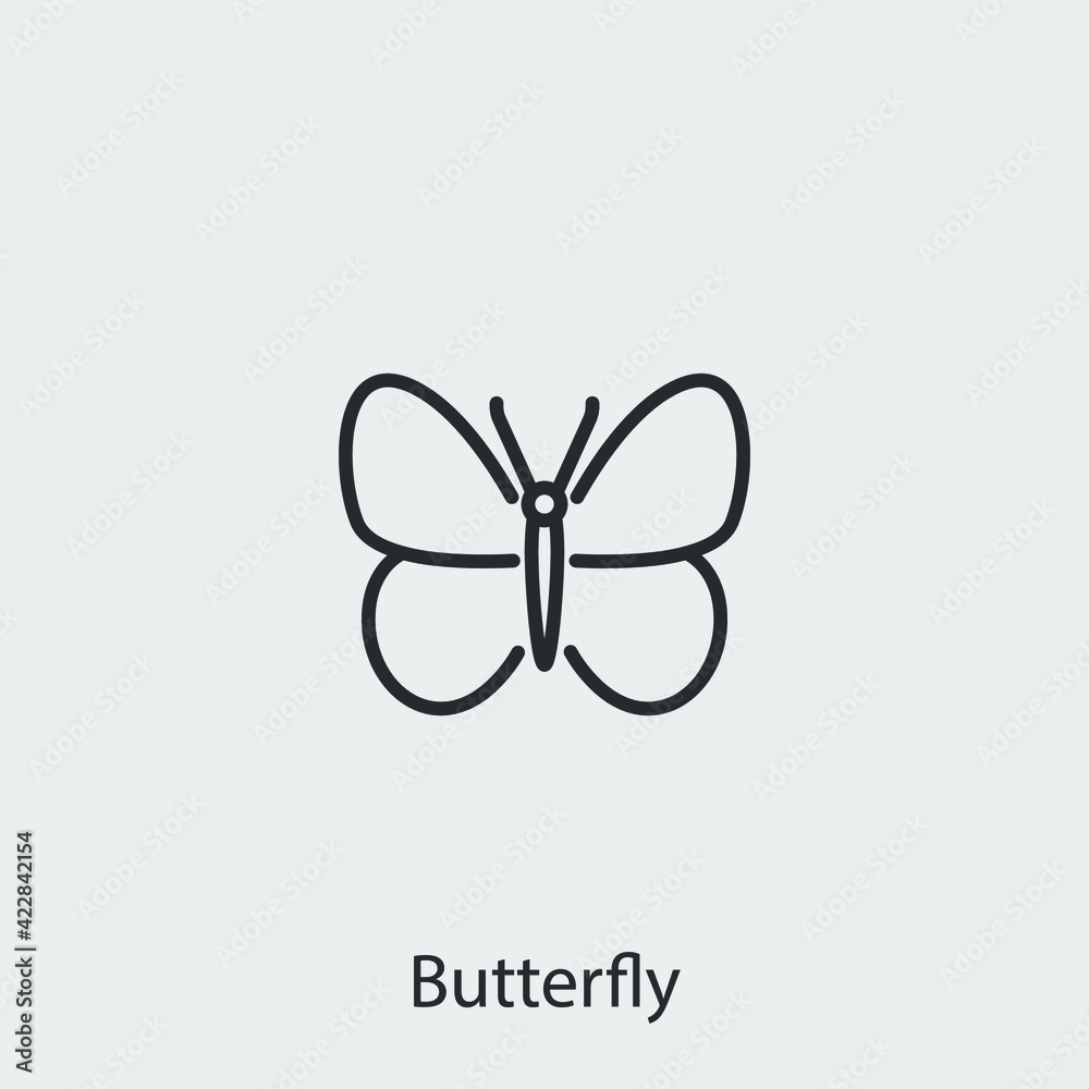 butterfly icon vector sign symbol butterfly icon vector sign symbol