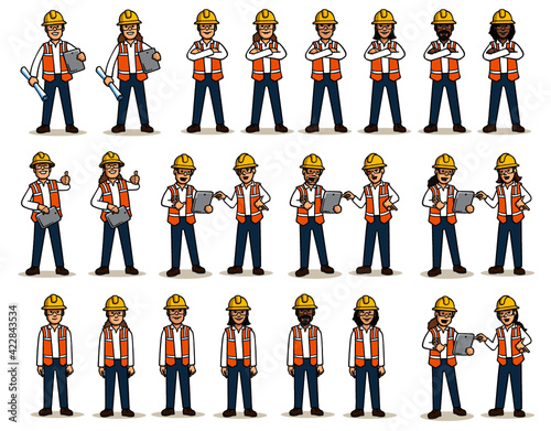 Hard hat workers assortment
