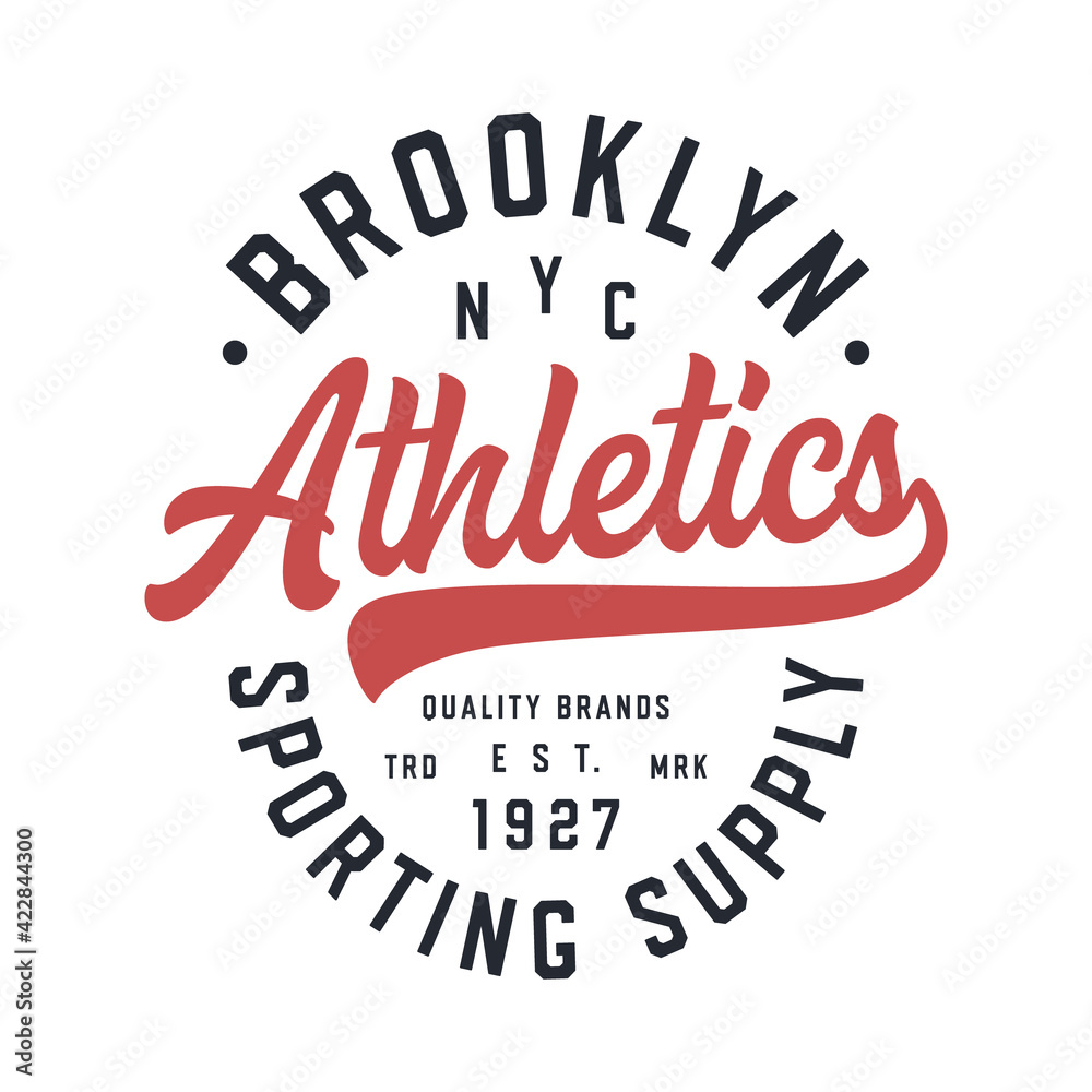 Brooklyn NYC Varsity Style. T Shirt Design. Vector Illustration Brooklyn NYC Varsity Style. T Shirt Design. Vector Illustration