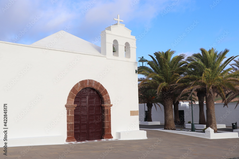 Eglise Blanche de Fémes Lanzarote Canaries Espagne 