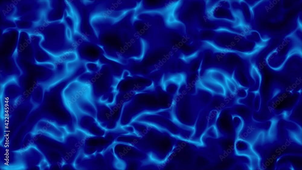An abstraction. Dynamic background in the form of blue plasma that changes in time and space.