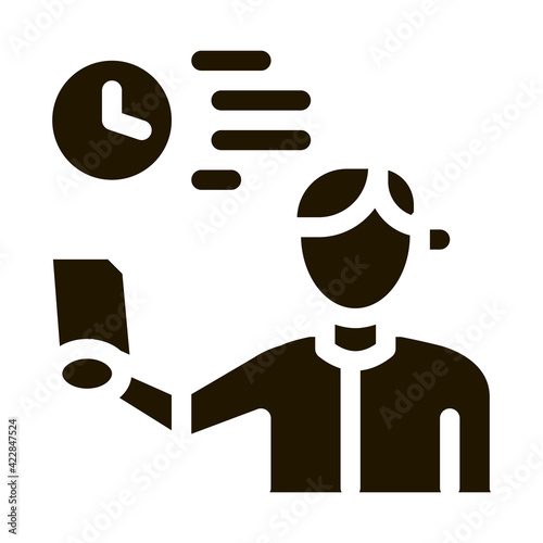 announcer leading icon Vector Glyph Illustration