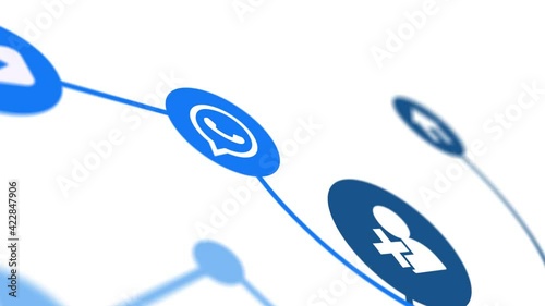 SOCIAL MEDIA EMOJI ANIMATION. CONNENCTING IN ATOMIC STRUCTUR