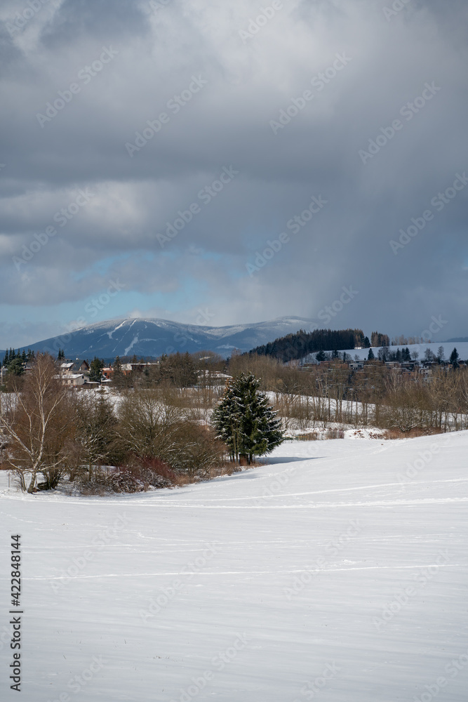 winter landscape in the mountains - Krknoše