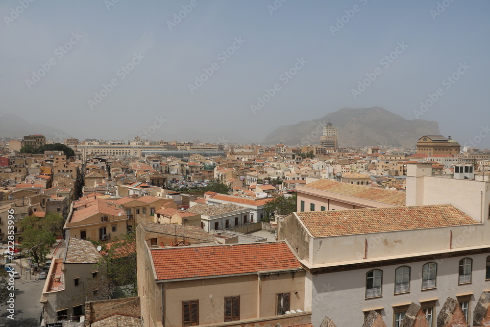 View from Cathedral Maria Santissima Assunta in Palermo, Sicily Italy