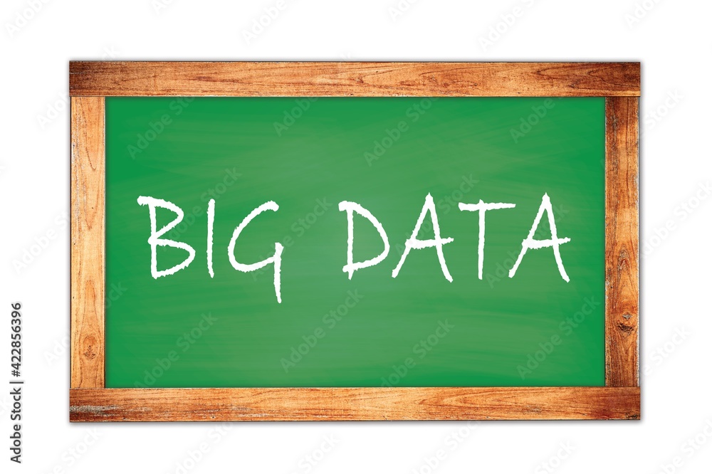 BIG DATA text written on green school board. BIG DATA text written on green school board.