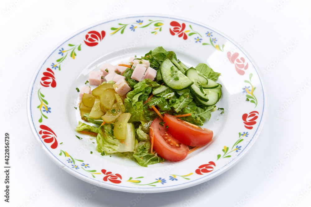 fresh salad on the white background fresh salad on the white background