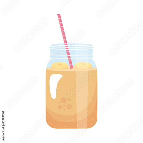 banana smoothie jar