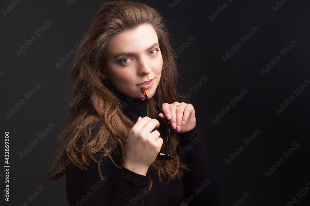 Young brunette woman, with gathered hair hairstyles Young brunette woman, with gathered hair hairstyles