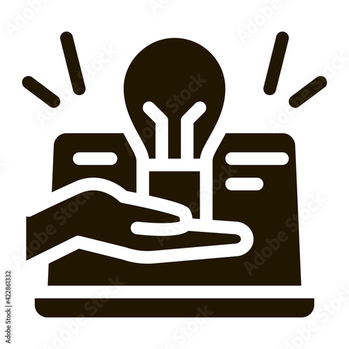 computer savvy icon Vector Glyph Illustration