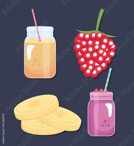 fruits and smoothies
