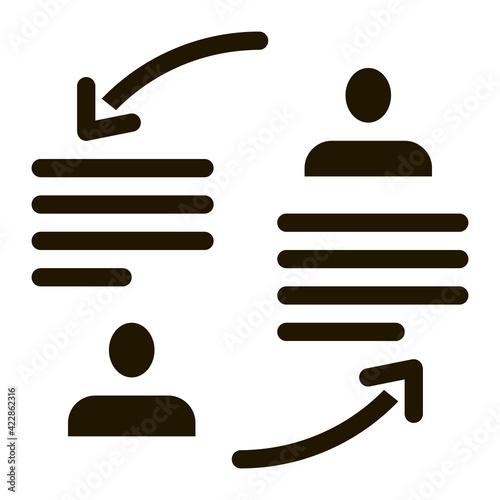 knowledge sharing icon Vector Glyph Illustration