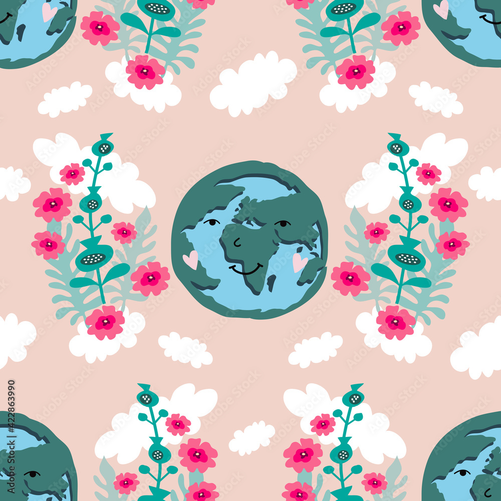 Happy Earth Day pattern 1