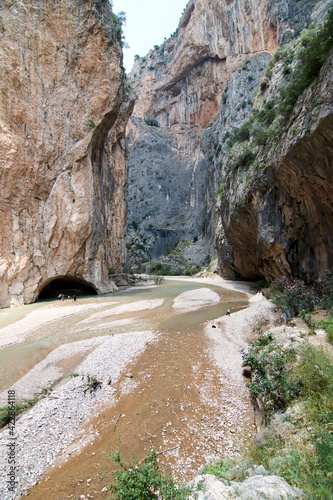 A vertical shot of Kapikaya Canyon in Adana, Turkey