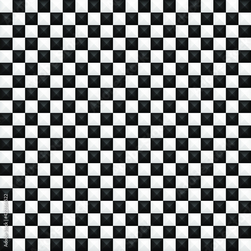 Black and white mosaic background. Vector illustration. 