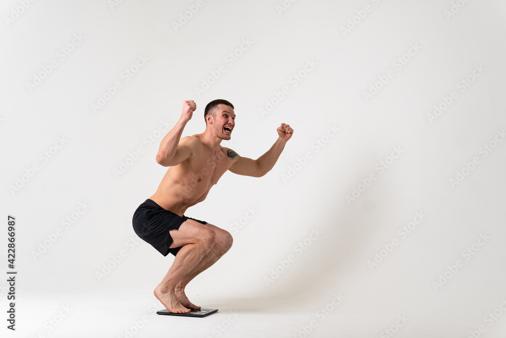 Man happy with weights health pondered, health and sports on a white background pain sore painful, backache spine caucasian stress, muscular chronic. Hold lumbar care, back suffer attractive Man happy with weights health pondered, health and sports on a white background pain sore painful, backache spine caucasian stress, muscular chronic. Hold lumbar care, back suffer attractive