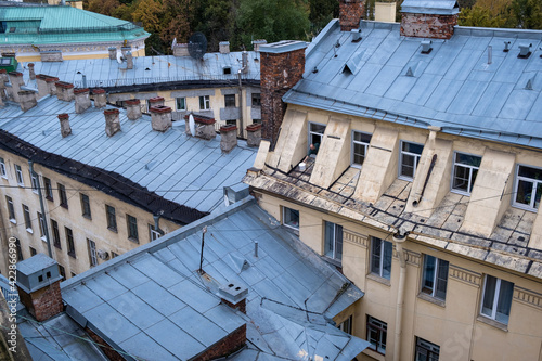the old roof of St. Petersburg in daylight  © madnessbrains