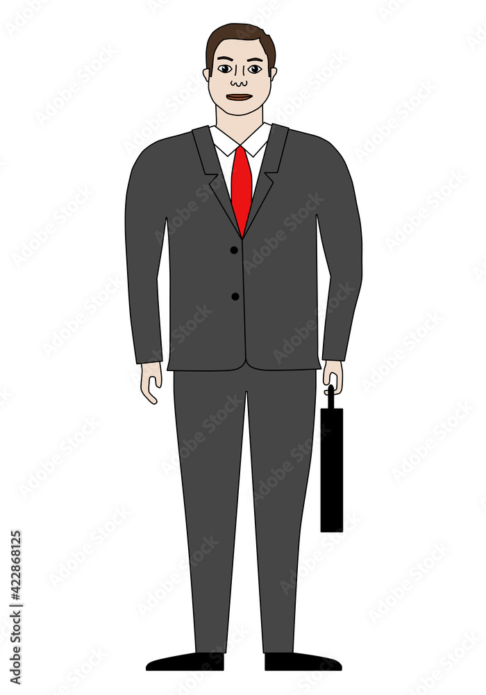 Man standing cartoon character isolated - vector Man standing cartoon character isolated - vector