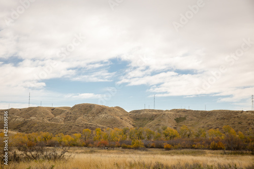 Spring coulee landscape in Pavan Park