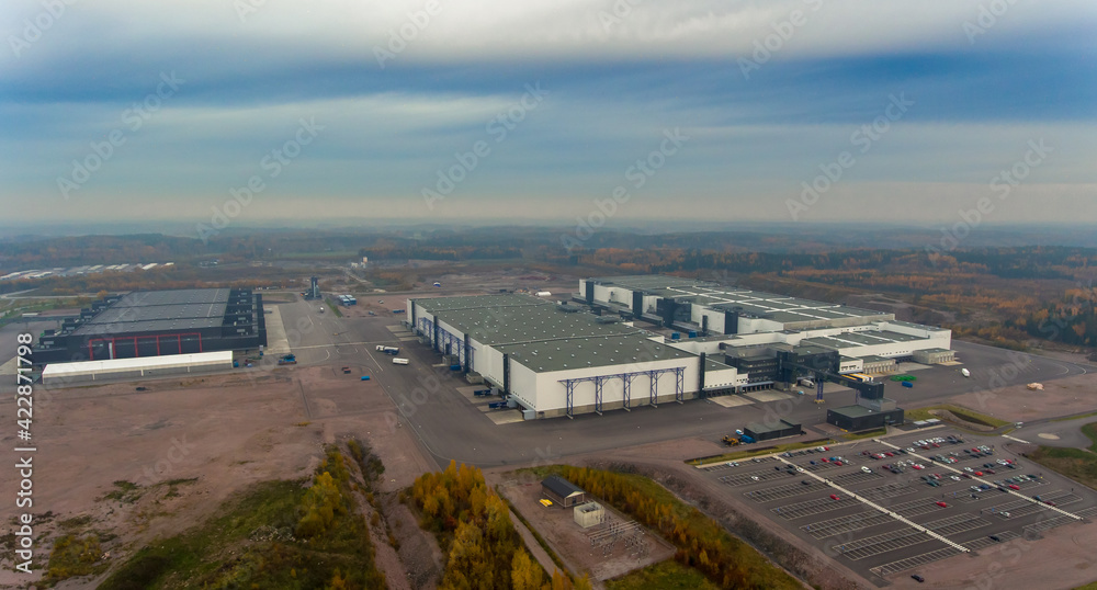 Huge warehouse situated near Helsinki, Finland.