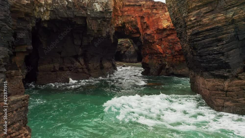 Las Catedrales beach in Lugo Galicia Las Catedrales beach in Lugo Galicia