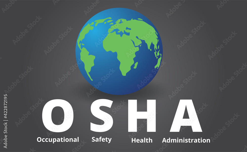 osha, Occupational, Safety Health , Administration, vector design.