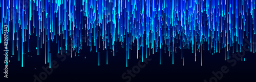Abstract speed background. Centric motion of star trails. Starburst dynamic lines or rays. Abstract particles. 3D rendering.