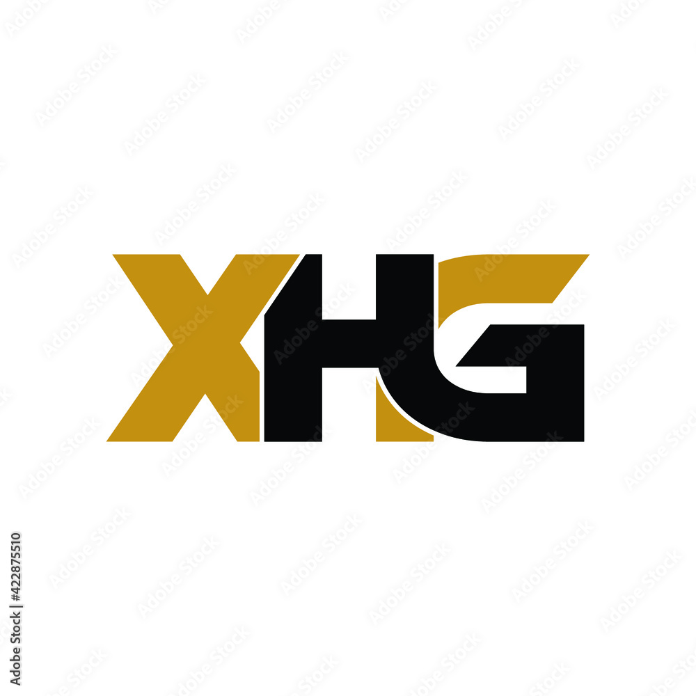 XHG letter monogram logo design vector XHG letter monogram logo design vector