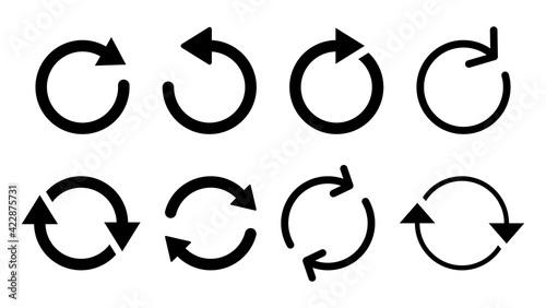 Refresh icon set. Reload icon vector. Update icon.