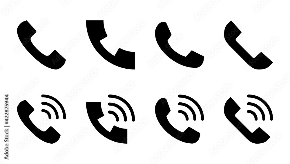 Fototapeta premium Call icon set. telephone icon vector. phone icon vector. contact us