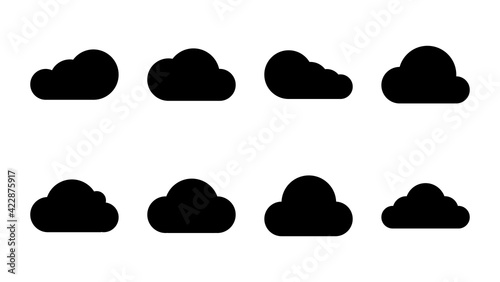 Cloud icon set. cloud vector icon