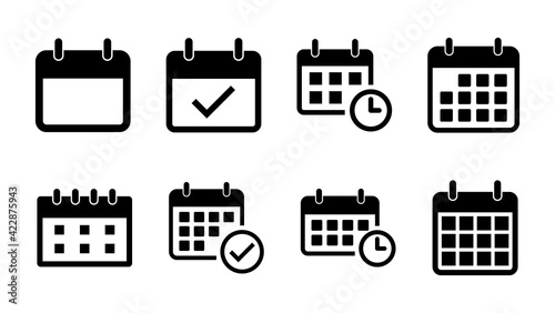 Calendar icon set. Calender symbol. calendar vector icon